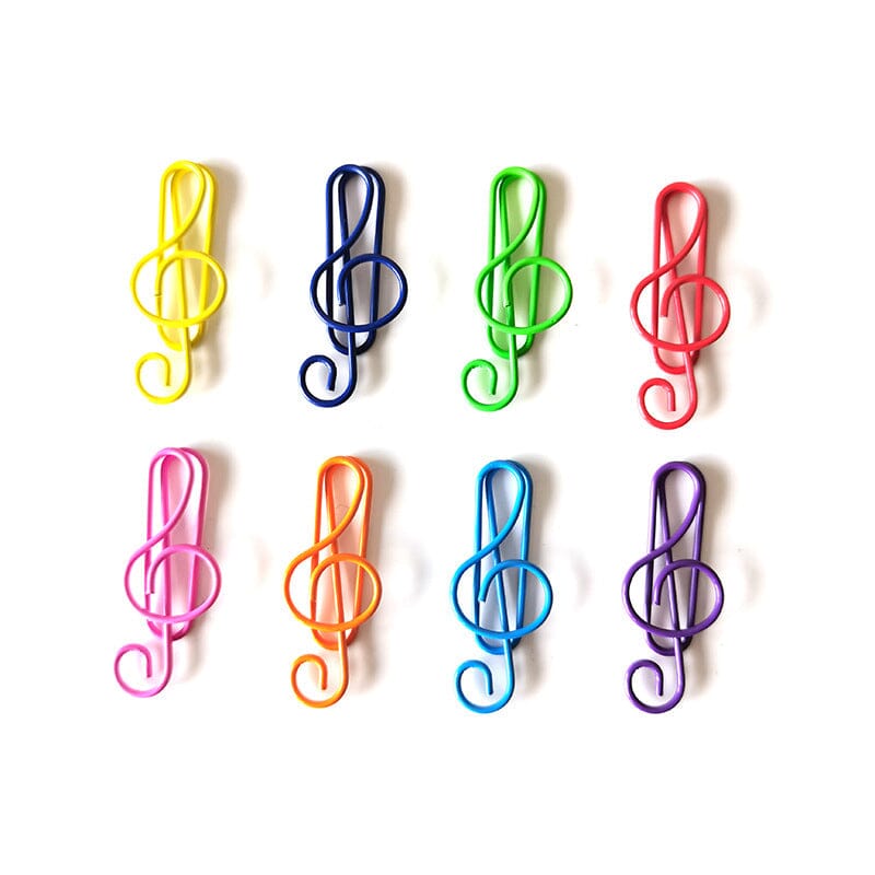 Music Multicoloured Metal Paper Clips 50pcs