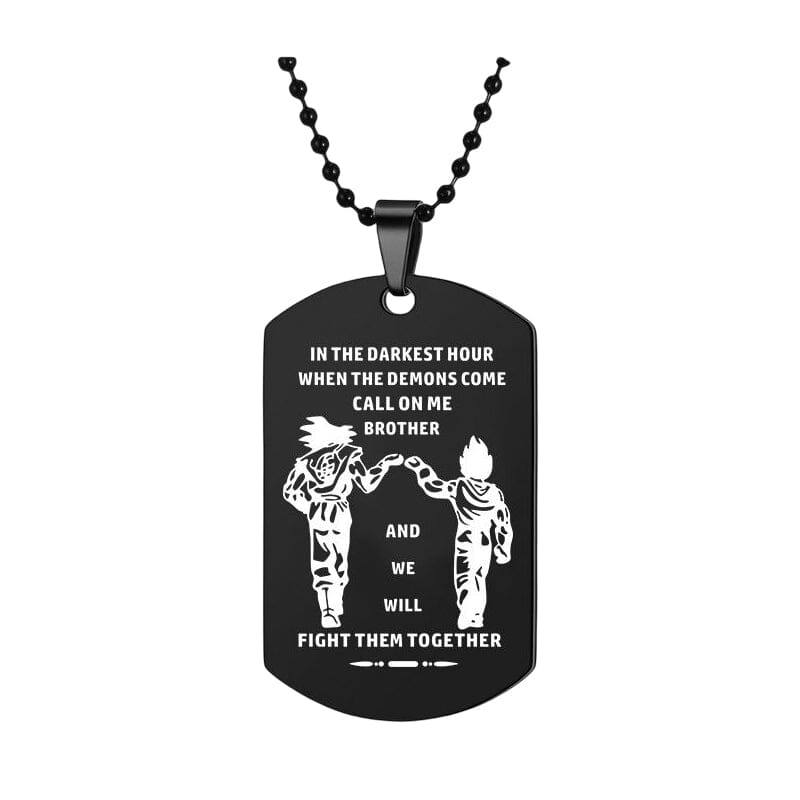 Call On Me Brother Engraved Keychain Necklace