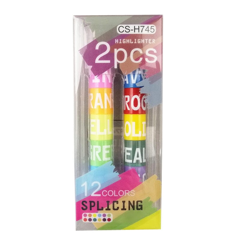 Splicing Highlighter Marker Pens(2 PCS)
