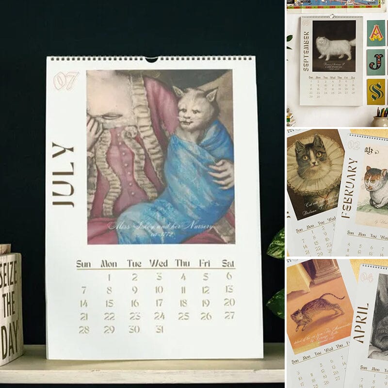2024 Wall Hanging Calendar, Funny Art Novelty Gift