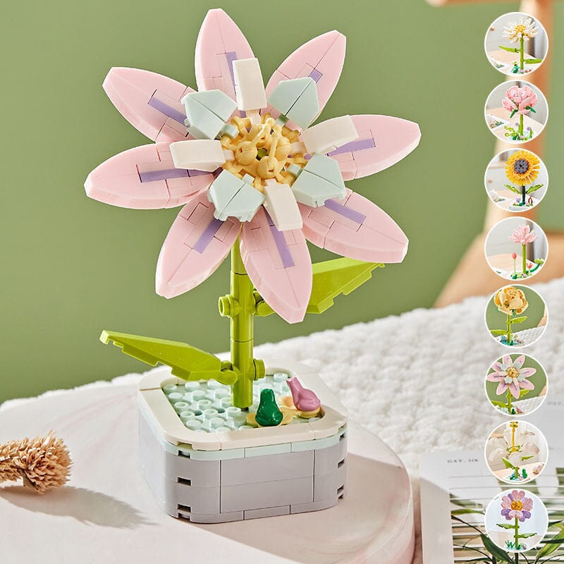DIY Flower building blocks toy