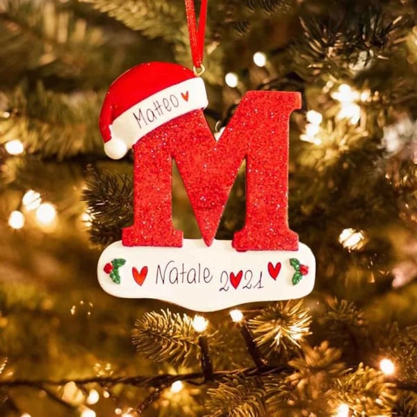 Personalized Christmas 24 Letter Ornaments