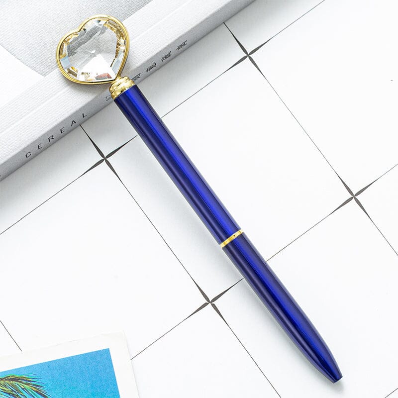 6 pcs Heart Diamond Ballpoint Pens