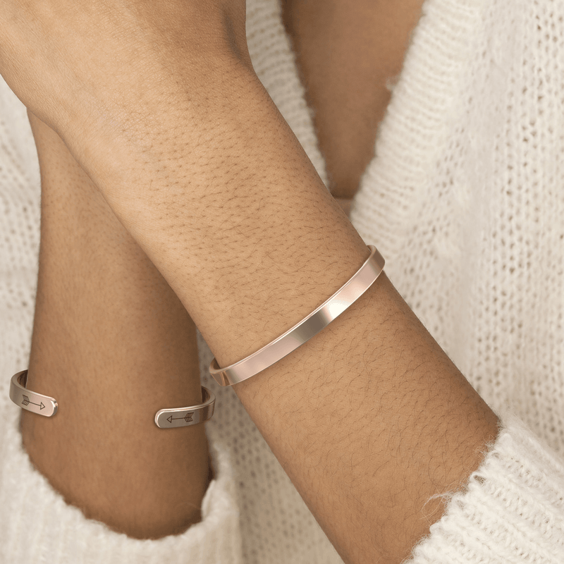 Sisters By Heart Cuff Bracelet-Inner Engraved Inspirational Cuff Bracelet Bangle
